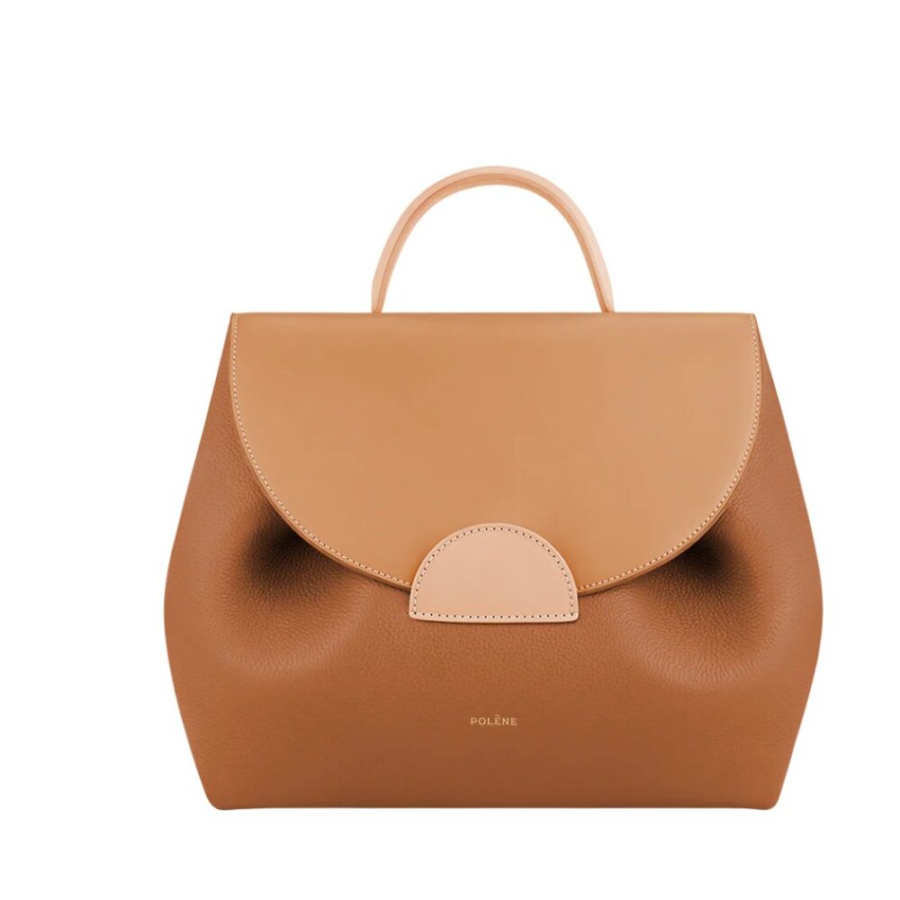 Polene Paris Large Numéro Un Edition in Trio Camel | Tan Leather Handbag